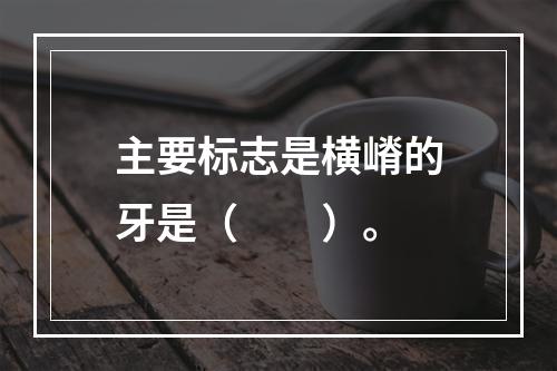 主要标志是横嵴的牙是（　　）。