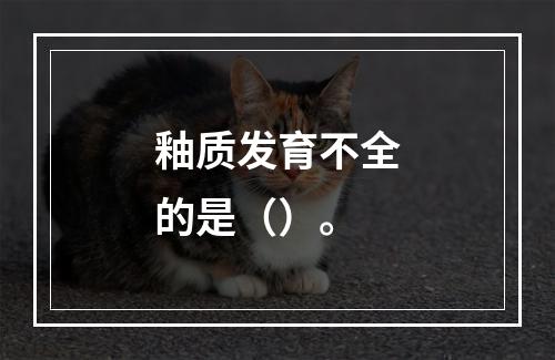 釉质发育不全的是（）。