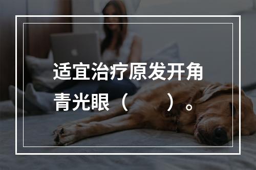 适宜治疗原发开角青光眼（　　）。