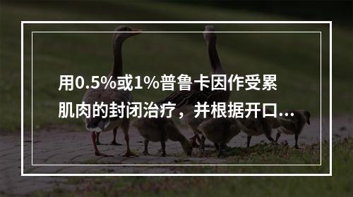 用0.5%或1%普鲁卡因作受累肌肉的封闭治疗，并根据开口度和