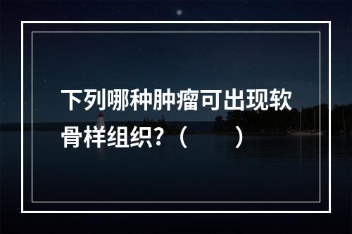 下列哪种肿瘤可出现软骨样组织?（　　）