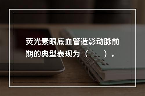 荧光素眼底血管造影动脉前期的典型表现为（　　）。