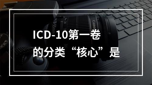 ICD-10第一卷的分类“核心”是