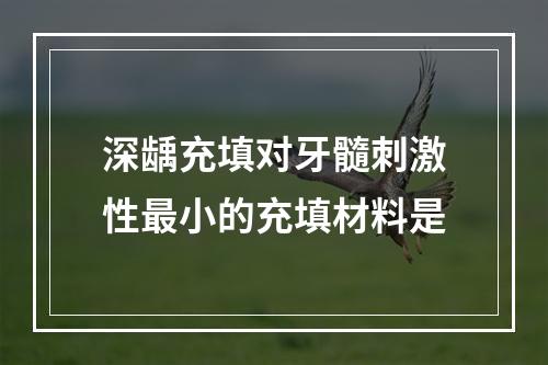 深龋充填对牙髓刺激性最小的充填材料是