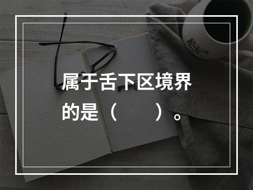 属于舌下区境界的是（　　）。