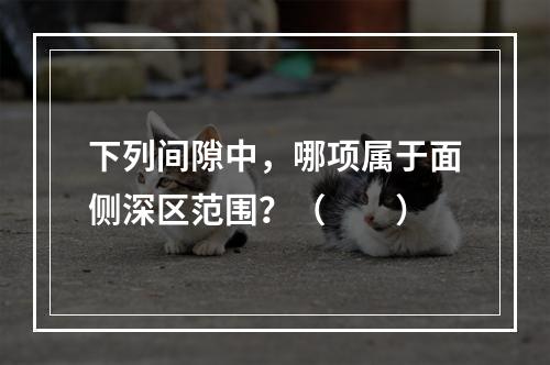 下列间隙中，哪项属于面侧深区范围？（　　）