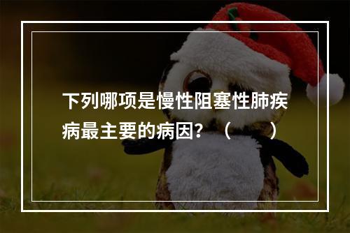 下列哪项是慢性阻塞性肺疾病最主要的病因？（　　）