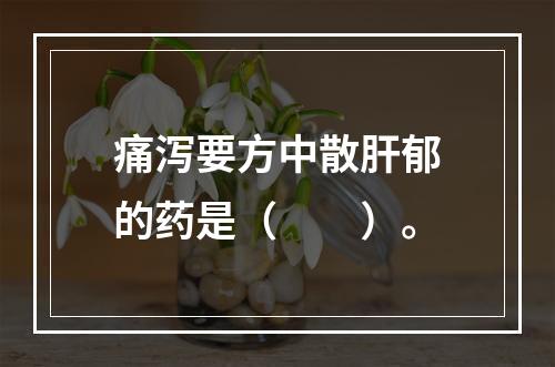 痛泻要方中散肝郁的药是（　　）。