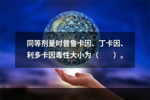 同等剂量时普鲁卡因、丁卡因、利多卡因毒性大小为（　　）。