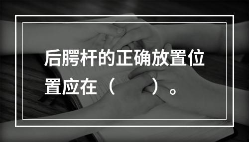 后腭杆的正确放置位置应在（　　）。