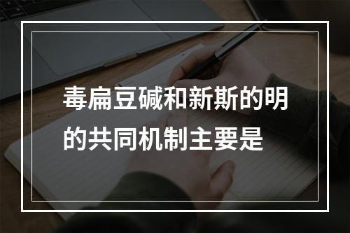 毒扁豆碱和新斯的明的共同机制主要是