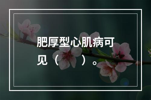 肥厚型心肌病可见（　　）。