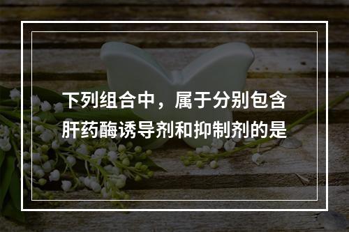 下列组合中，属于分别包含肝药酶诱导剂和抑制剂的是