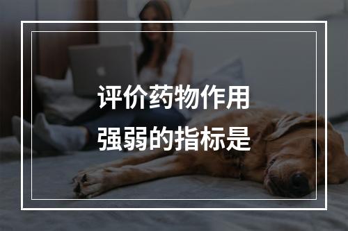 评价药物作用强弱的指标是