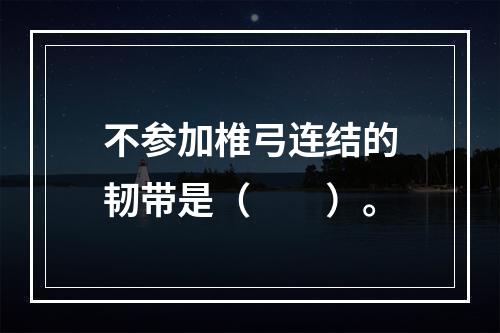 不参加椎弓连结的韧带是（　　）。