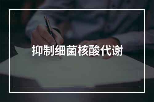 抑制细菌核酸代谢