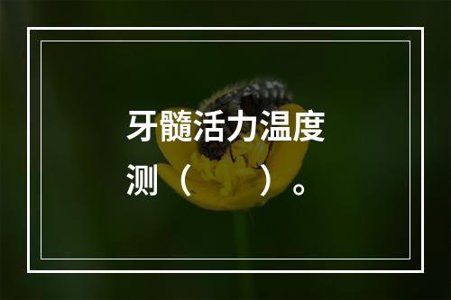 牙髓活力温度测（　　）。