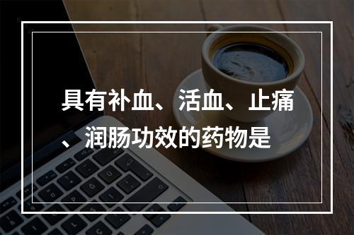 具有补血、活血、止痛、润肠功效的药物是