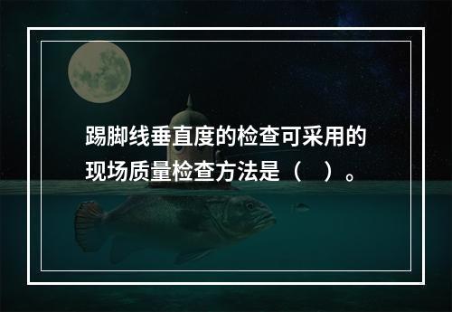 踢脚线垂直度的检查可采用的现场质量检查方法是（　）。