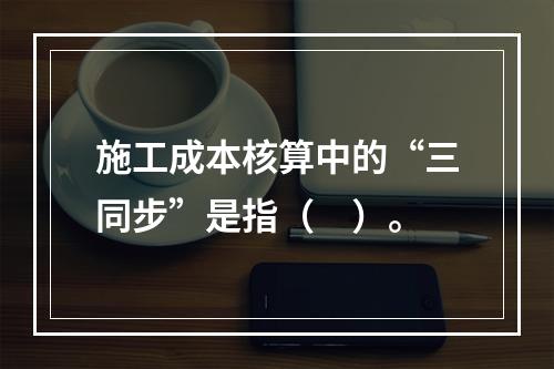 施工成本核算中的“三同步”是指（　）。