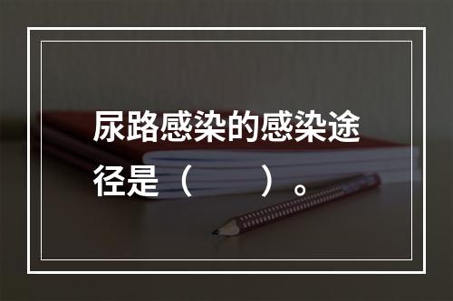 尿路感染的感染途径是（　　）。