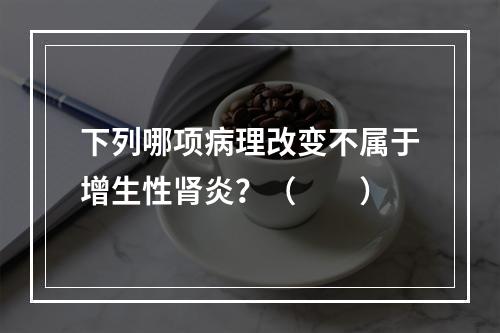 下列哪项病理改变不属于增生性肾炎？（　　）