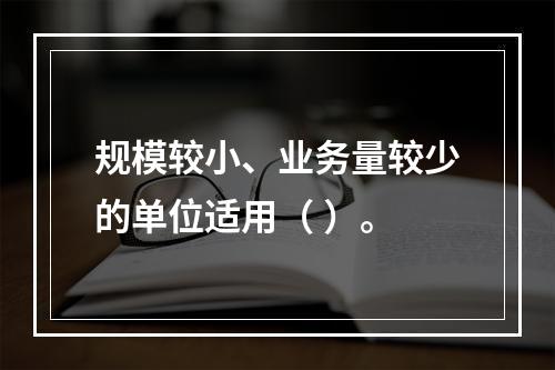 规模较小、业务量较少的单位适用（ ）。