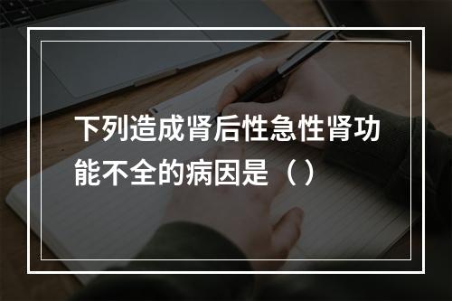 下列造成肾后性急性肾功能不全的病因是（ ）