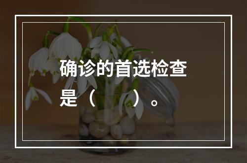 确诊的首选检查是（　　）。