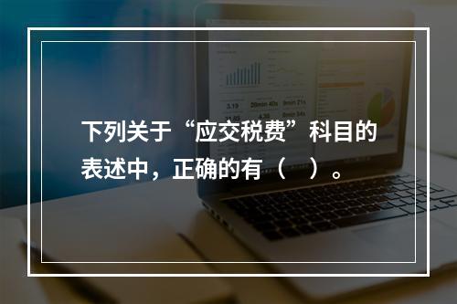 下列关于“应交税费”科目的表述中，正确的有（　）。