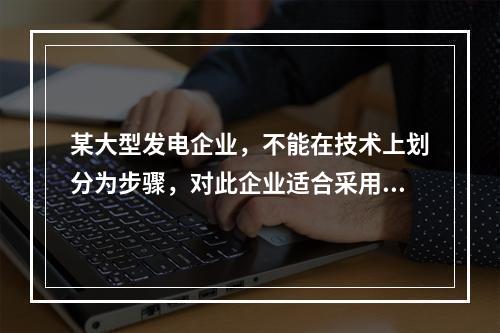 某大型发电企业，不能在技术上划分为步骤，对此企业适合采用的成