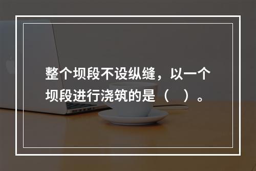 整个坝段不设纵缝，以一个坝段进行浇筑的是（　）。