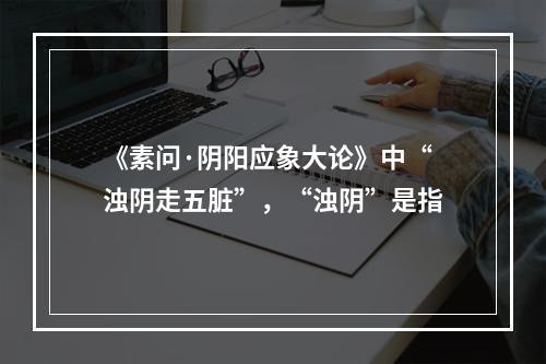 《素问·阴阳应象大论》中“浊阴走五脏”，“浊阴”是指