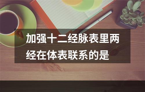 加强十二经脉表里两经在体表联系的是