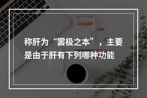 称肝为“罢极之本”，主要是由于肝有下列哪种功能