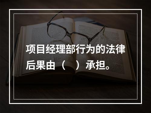 项目经理部行为的法律后果由（　）承担。