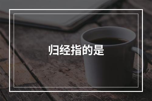 归经指的是