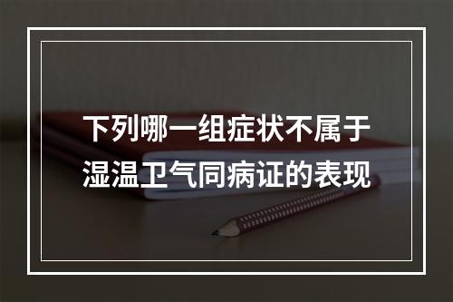 下列哪一组症状不属于湿温卫气同病证的表现