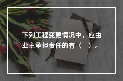 下列工程变更情况中，应由业主承担责任的有（　）。