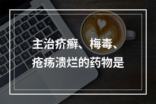 主治疥癣、梅毒、疮疡溃烂的药物是