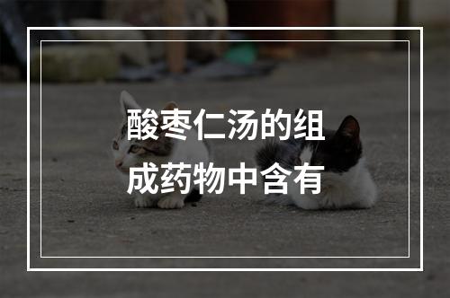 酸枣仁汤的组成药物中含有