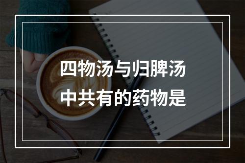 四物汤与归脾汤中共有的药物是