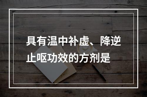 具有温中补虚、降逆止呕功效的方剂是