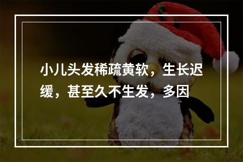 小儿头发稀疏黄软，生长迟缓，甚至久不生发，多因