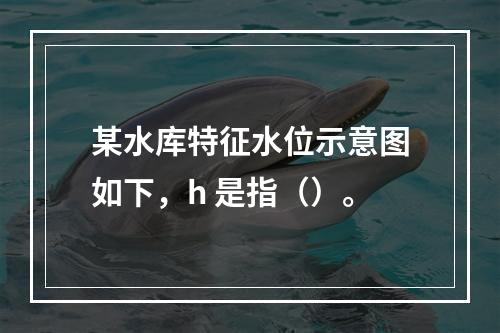 某水库特征水位示意图如下，h 是指（）。