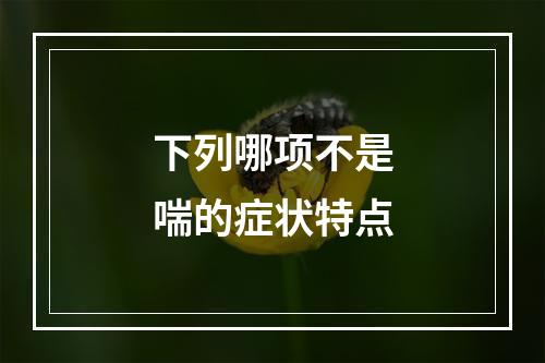 下列哪项不是喘的症状特点