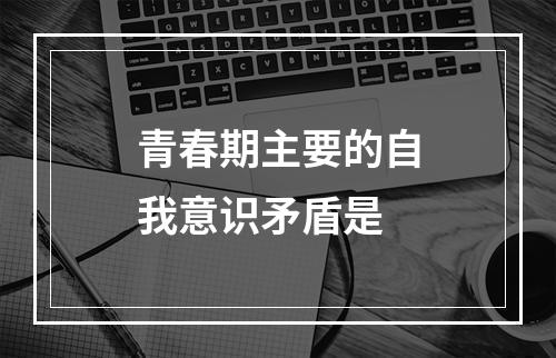 青春期主要的自我意识矛盾是