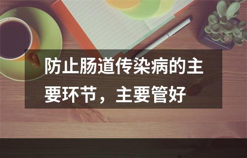 防止肠道传染病的主要环节，主要管好