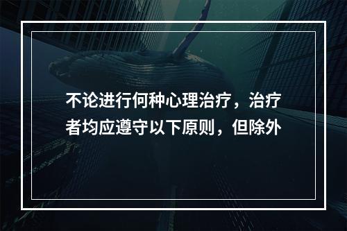 不论进行何种心理治疗，治疗者均应遵守以下原则，但除外