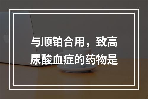 与顺铂合用，致高尿酸血症的药物是